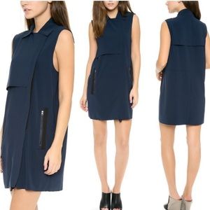 So chic Vince lasercut moto/vest dress